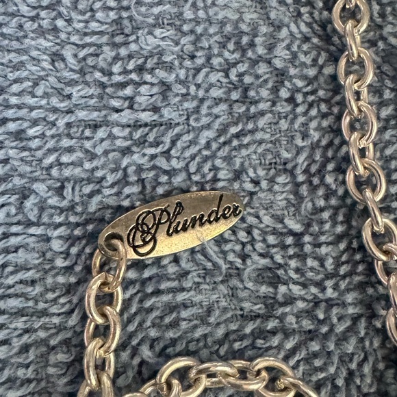 Plunder I have come to bring you life & abundant Silver and Green long necklace - Picture 5 of 6